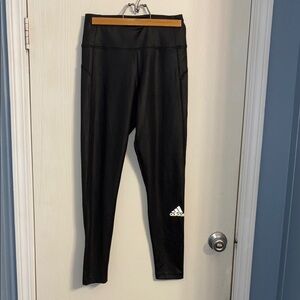 Adidas Black Leggings Form-Fitting Athletic Essential